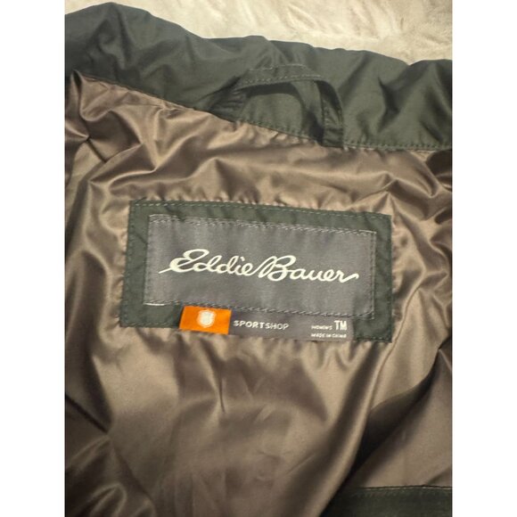 Eddie Bauer Womens Olive Green Quilted Jacket Tall Medium - Picture 7 of 11